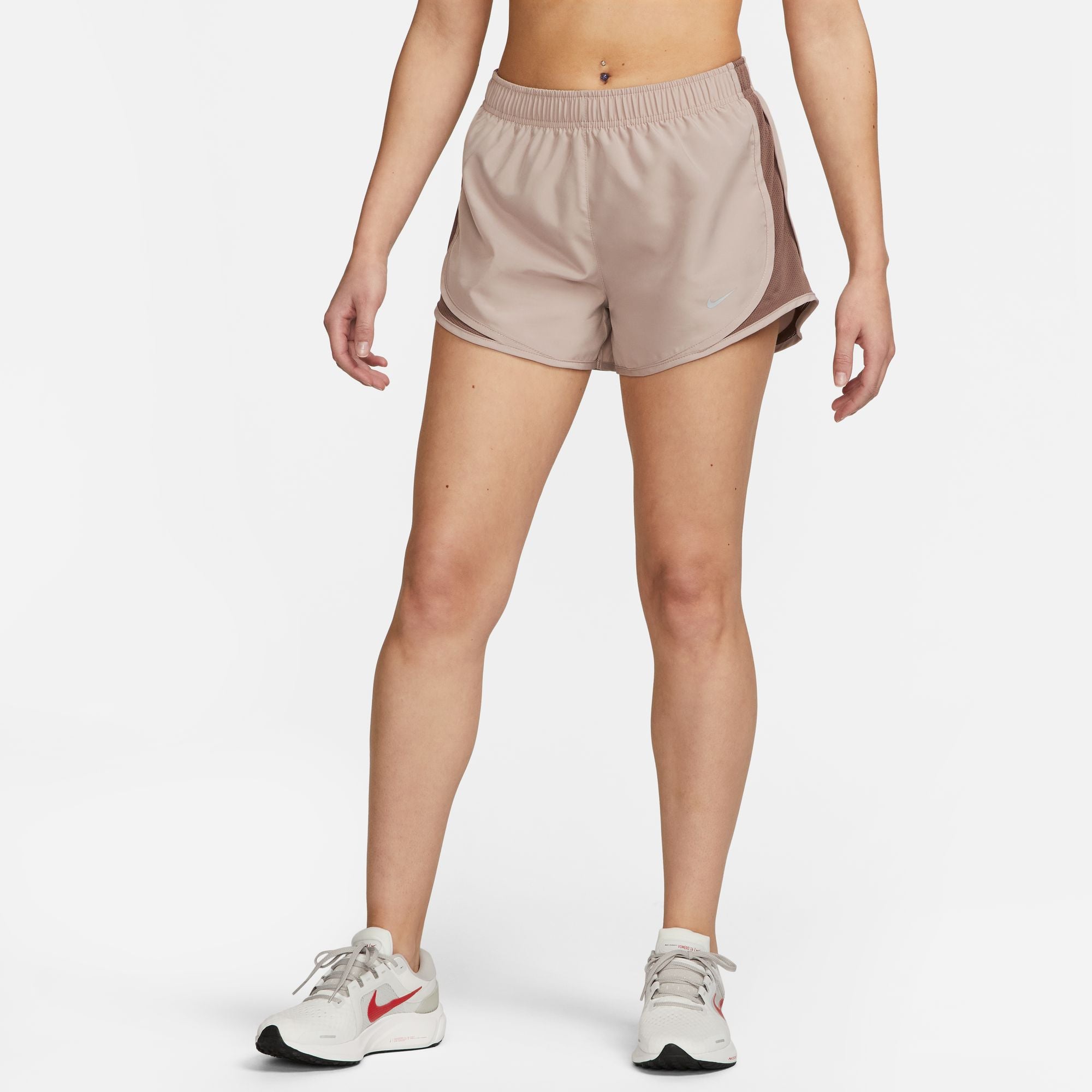 NIKE TEMPO WOMENS RUNNING SHORTS DIFFUSED TAUPE/PLUM ECLIPSE/WOLF GREY ...