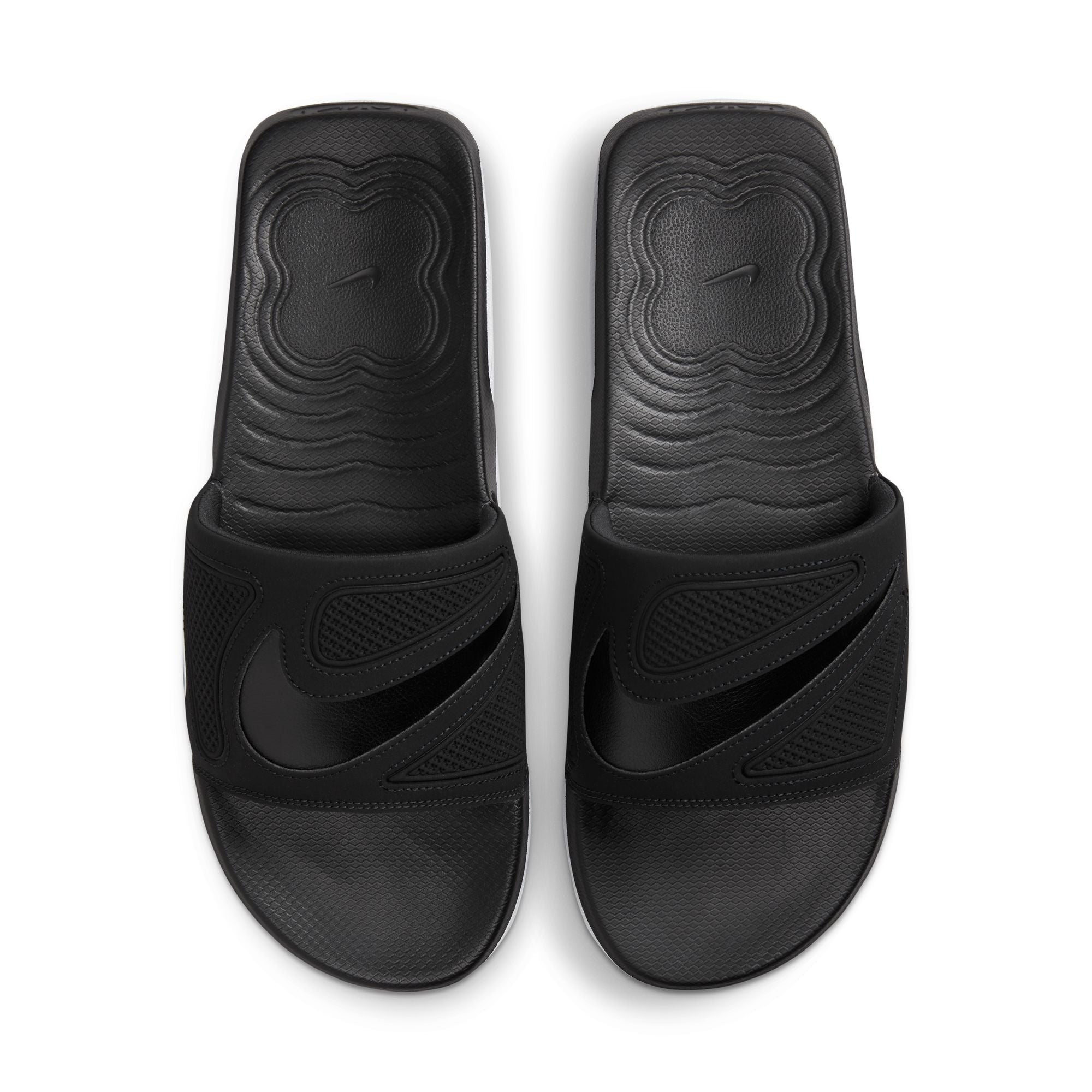 NIKE AIR MAX CIRRO MENS SLIDES BLACK BLACK METALLIC SILVER WHITE Park Access