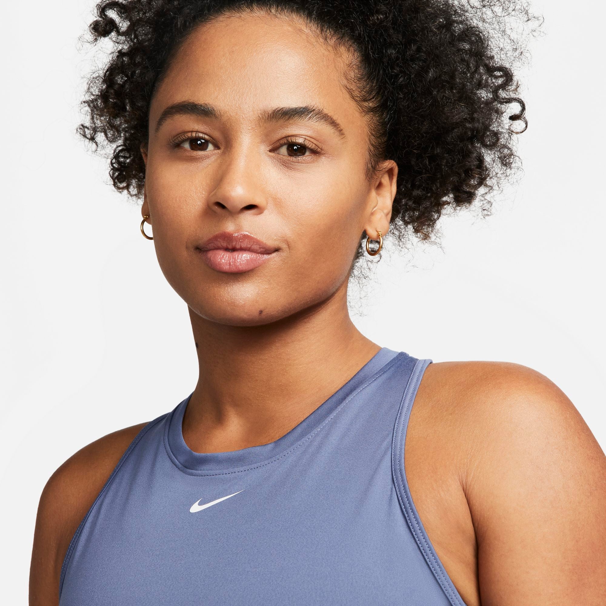 NIKE DRI-FIT ONE WOMENS STANDARD FIT TANK DIFFUSED BLUE/WHITE – Park Access