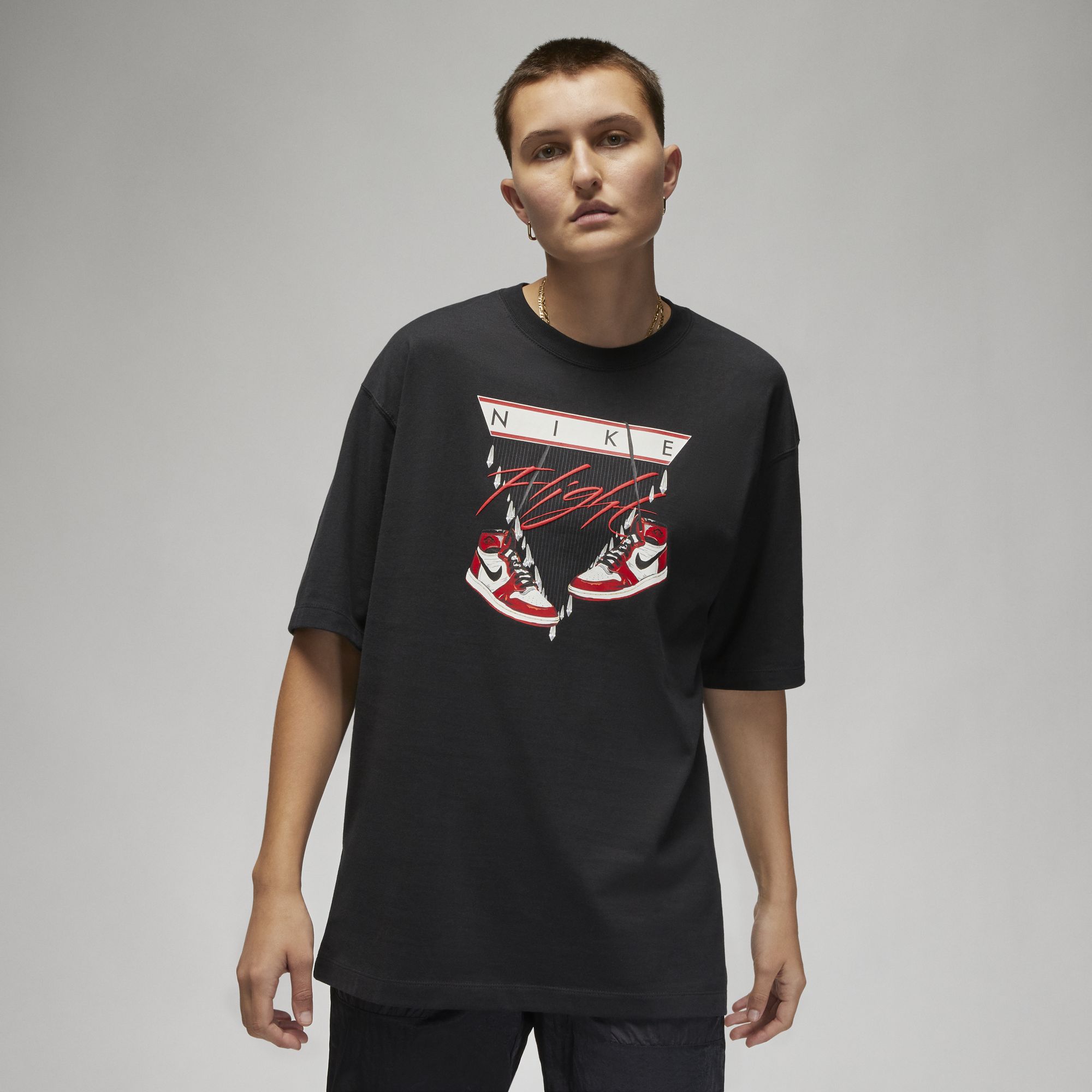 JORDAN FLIGHT WOMENS  OVERSIZED  T-SHIRT