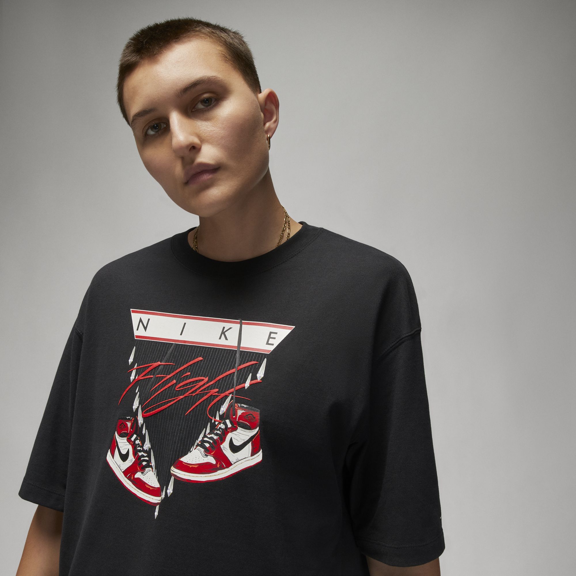 JORDAN FLIGHT WOMENS  OVERSIZED  T-SHIRT