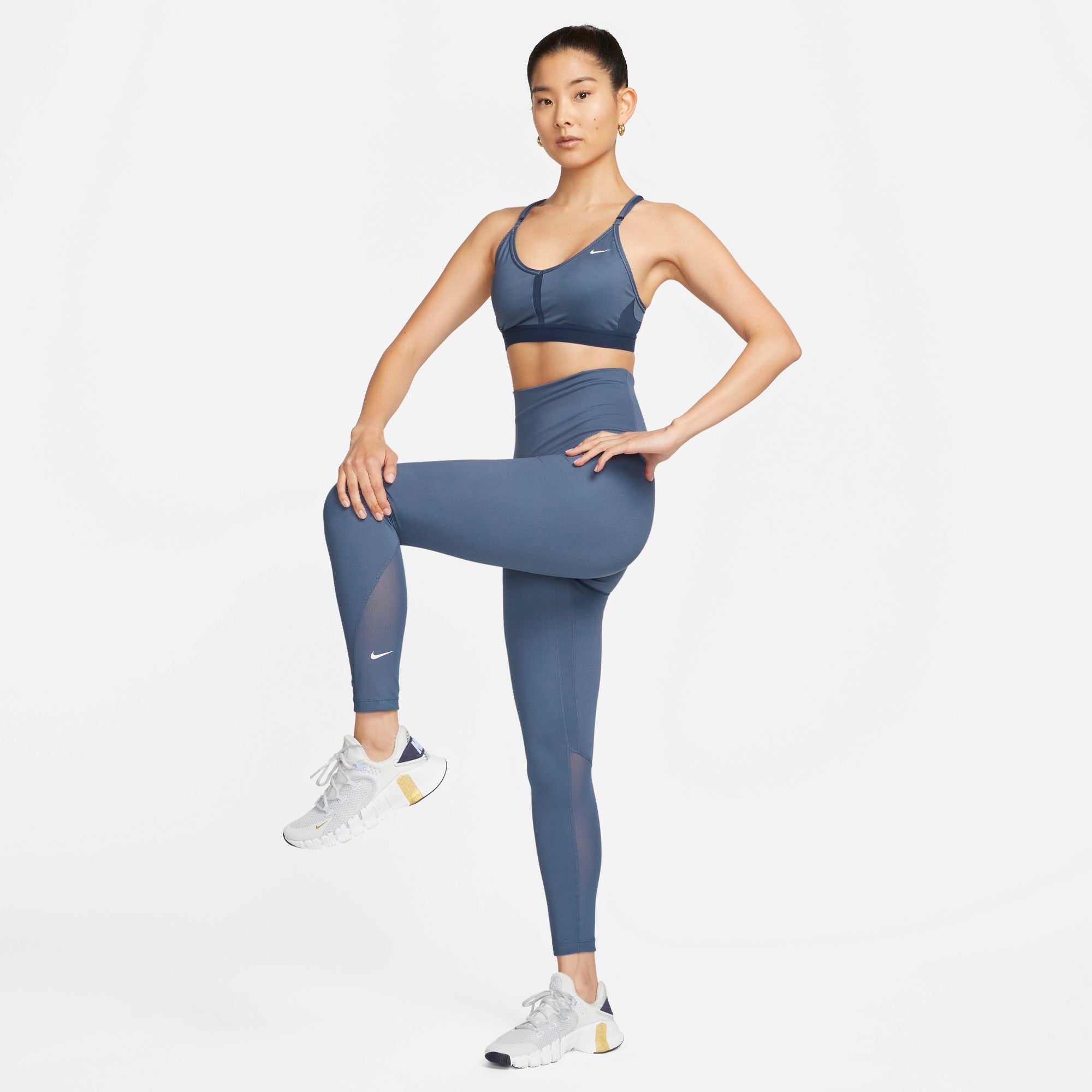 NIKE ONE WOMENS HIGH-WAISTED 7/8 LEGGINGS DIFFUSED BLUE/WHITE – Park Access