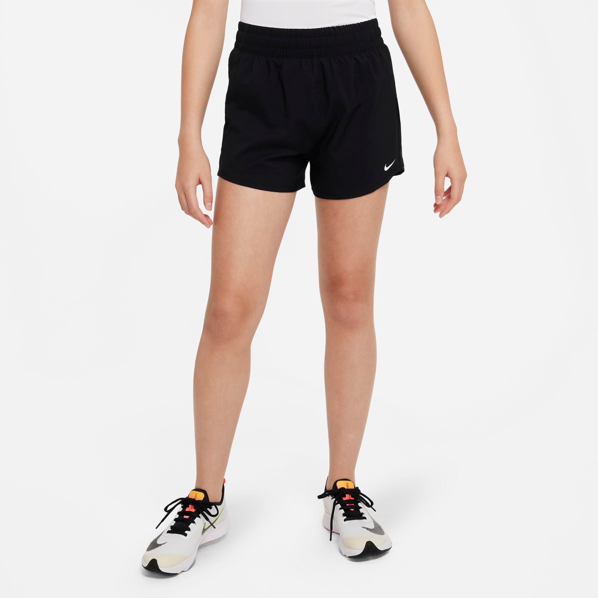 NIKE DRI-FIT ONE BIG  KIDS (GIRLS) HIGH-WAISTED WOVEN TRAINING SHORTS