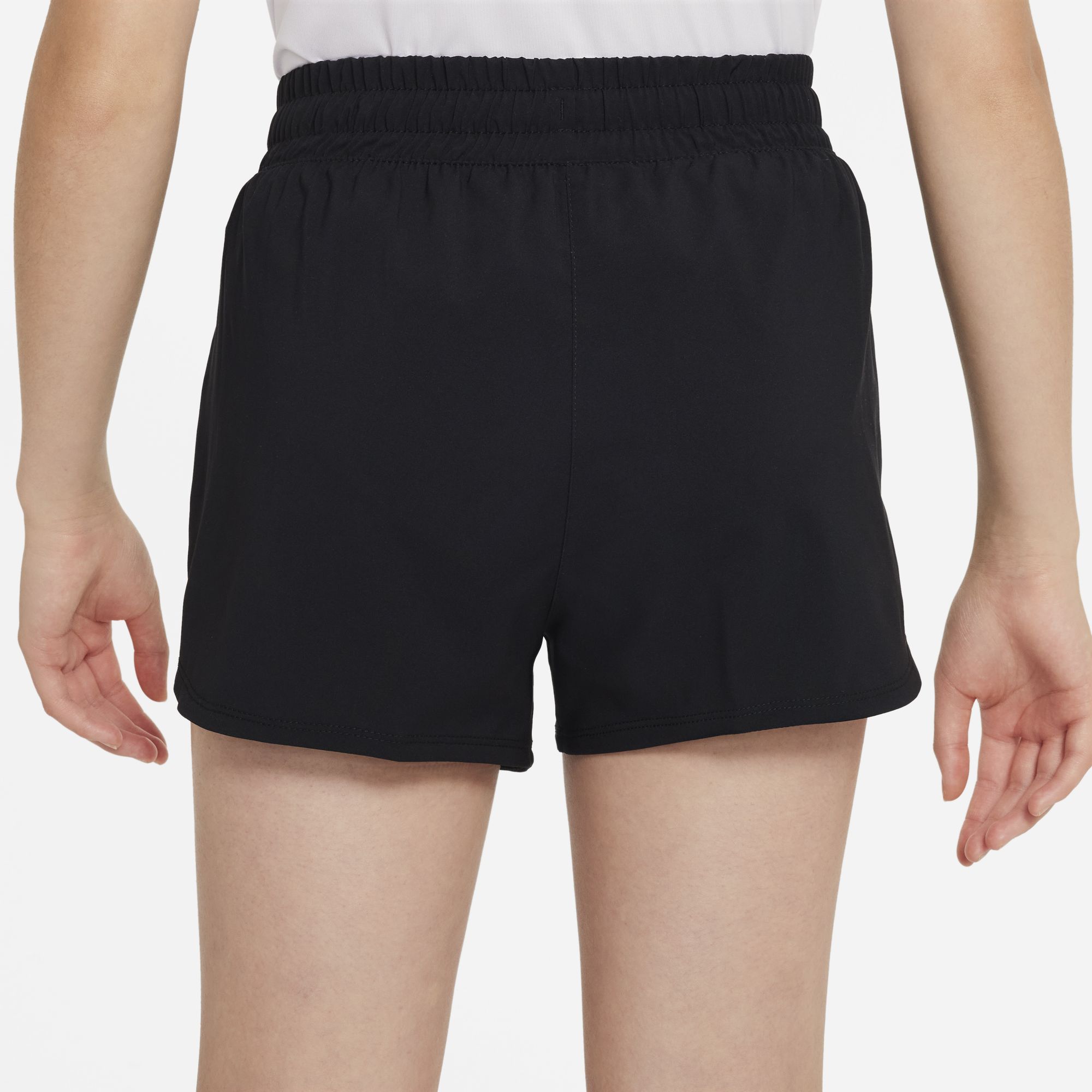 NIKE DRI-FIT ONE BIG  KIDS (GIRLS) HIGH-WAISTED WOVEN TRAINING SHORTS