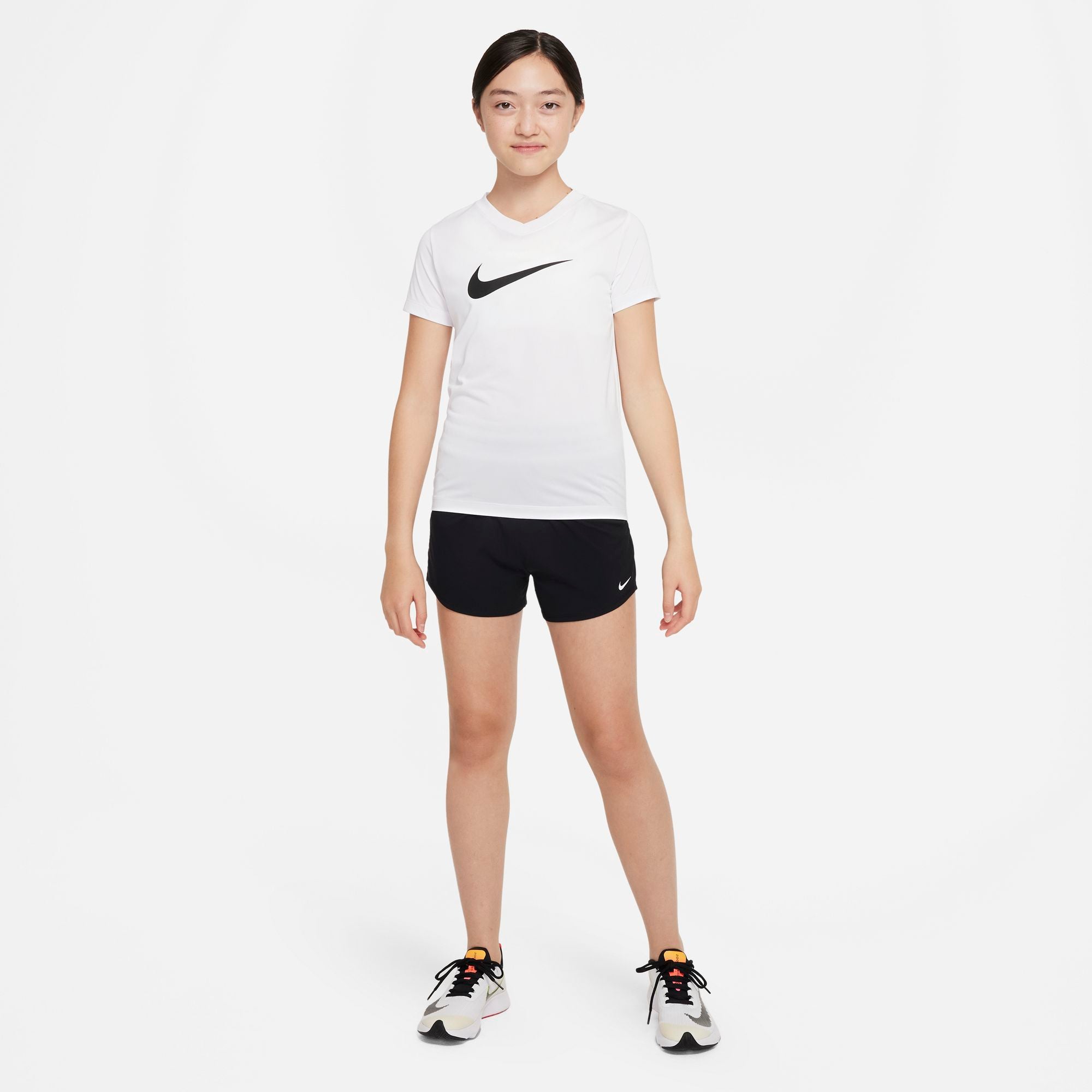 NIKE DRI-FIT ONE BIG KIDS (GIRLS) HIGH-WAISTED WOVEN TRAINING SHORTS ...