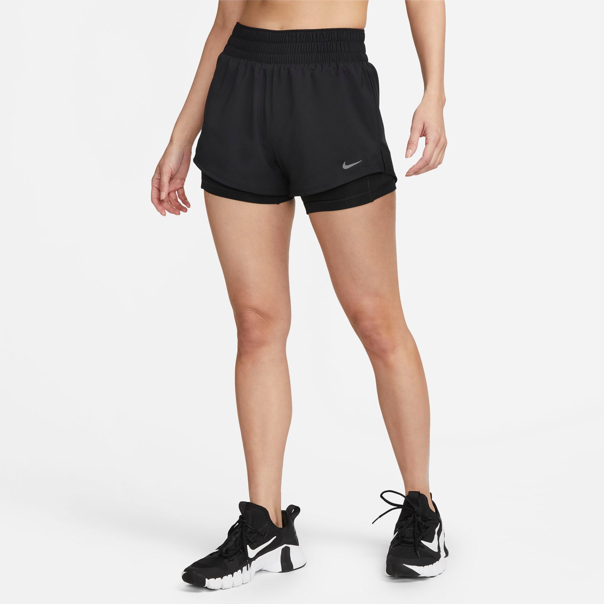 NIKE DRI-FIT ONE WOMENS MID-RISE  3" 2-IN-1 SHORTS