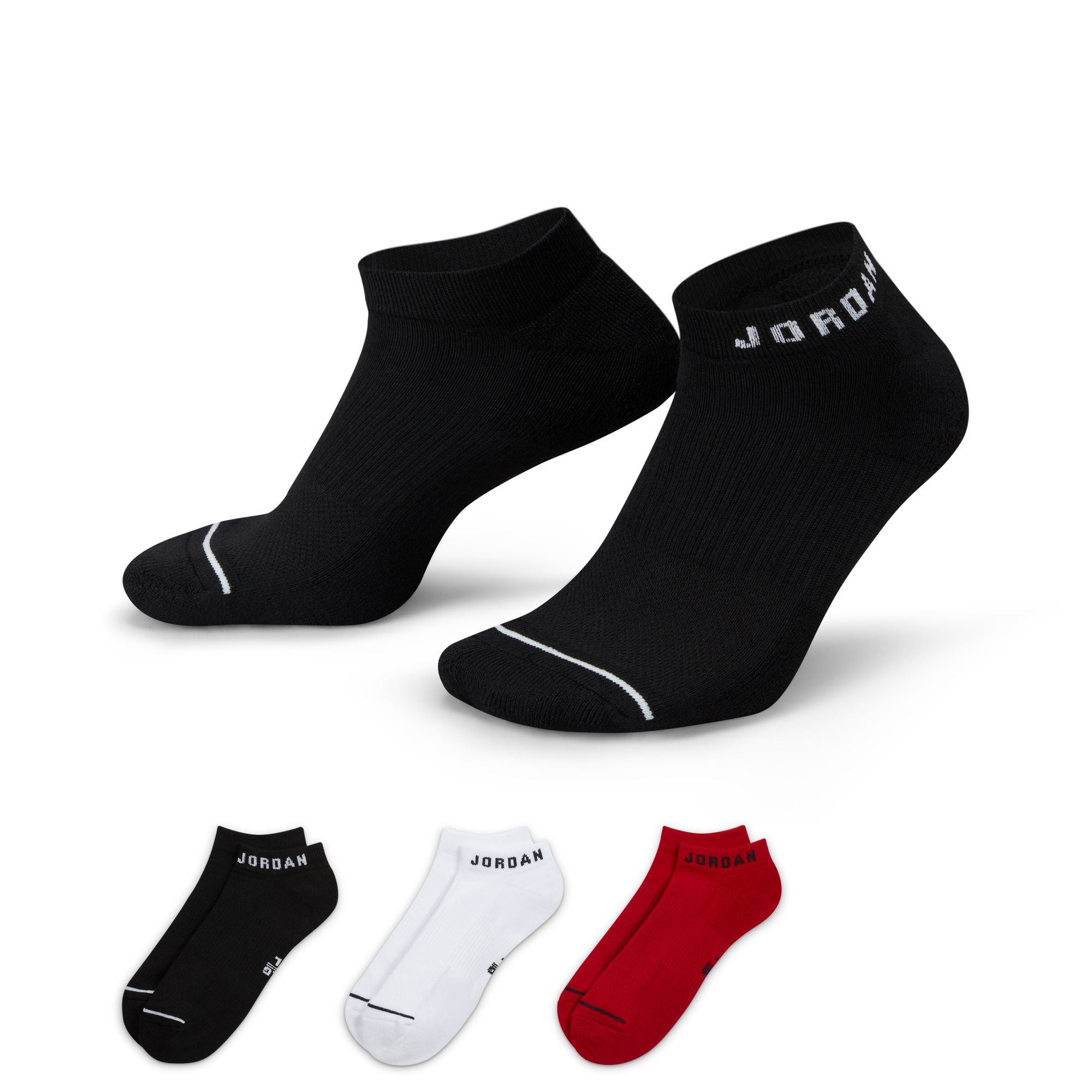 JORDAN EVERYDAY NO-SHOW SOCKS (3 PAIRS)