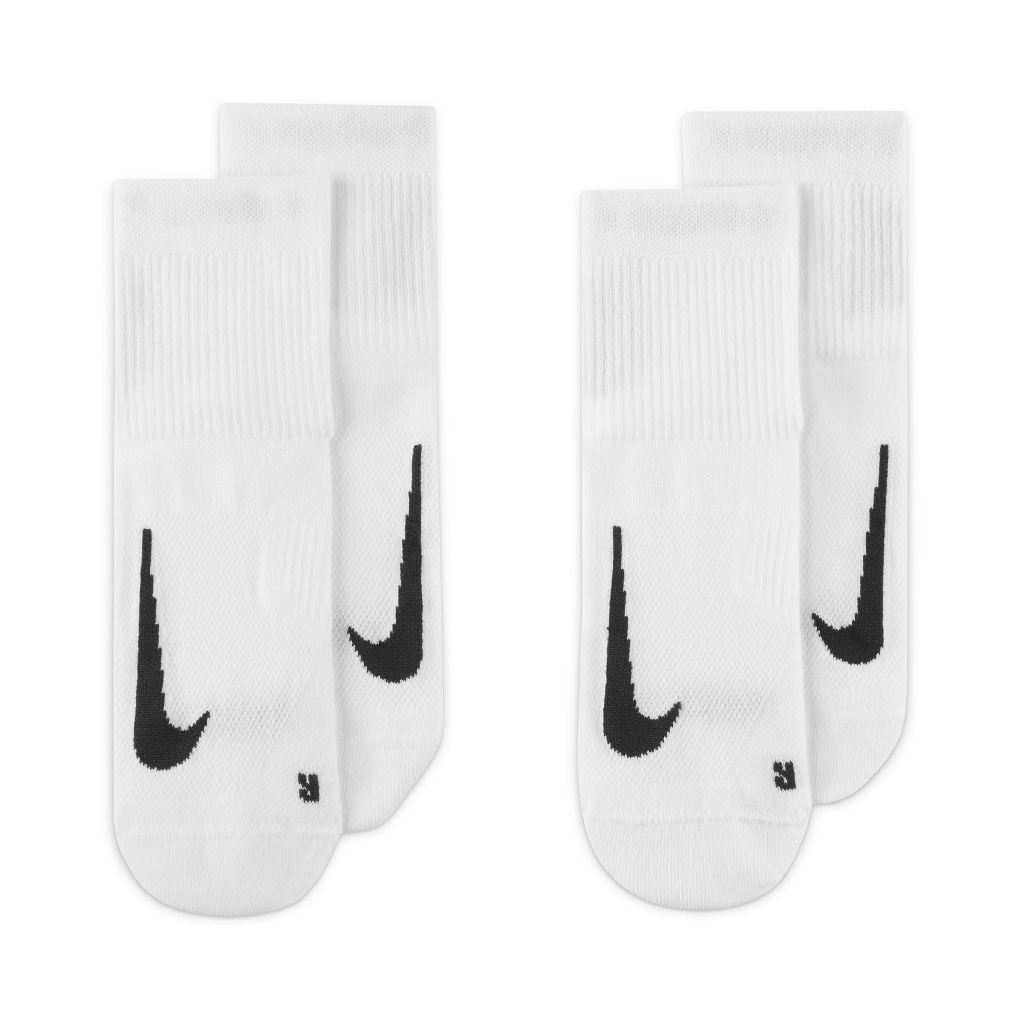 NIKE MULTIPLIER RUNNING ANKLE SOCKS (2 PAIR)