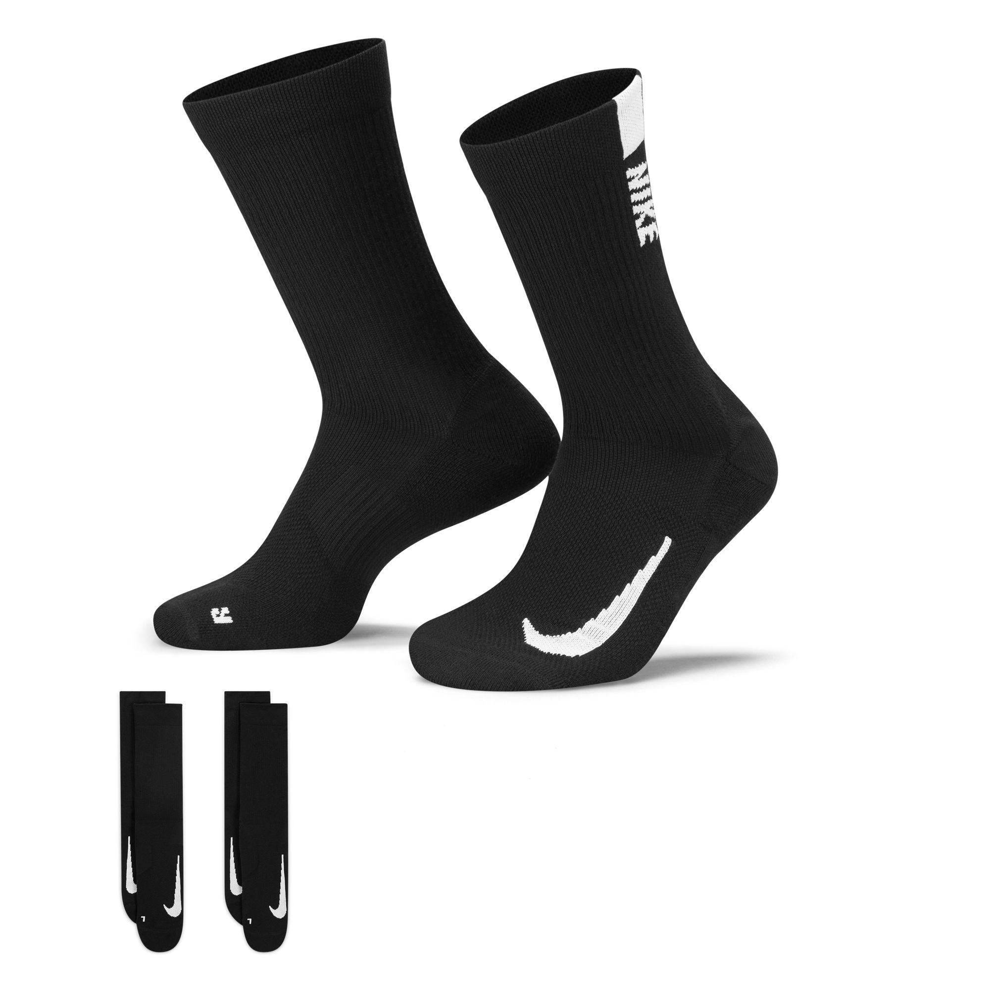 NIKE MULTIPLIER CREW SOCK (2 PAIRS) BLACK/WHITE – Park Access